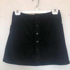 Express faux suede mini skirt